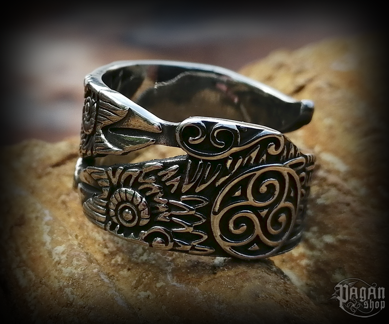 Prsten Viking Hugin a Munin - ocel