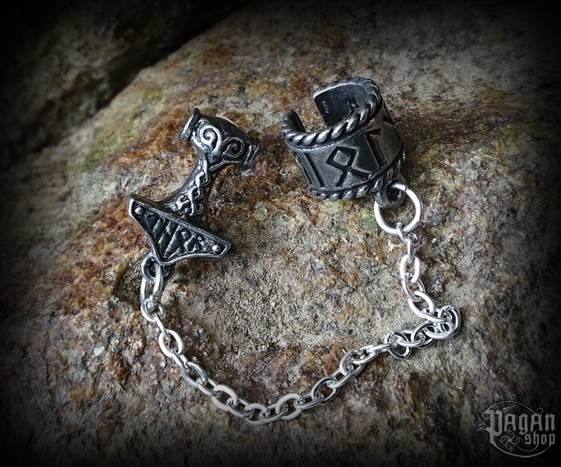 Náušnice Thorovo kladivo - cín