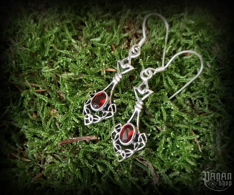 Náušnice s křišťálem Kelt Danu - Ag 925/1000