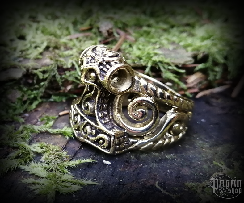 Prsten Thorovo kladivo Thorwal - bronz