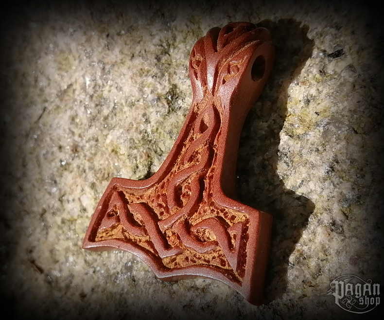 Přívěsek Thorovo kladivo Thordis - dřevo