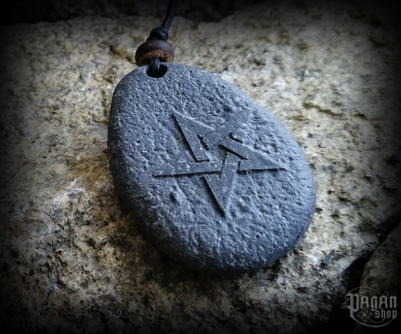 Přívěsek Pentagram - lávový kámen