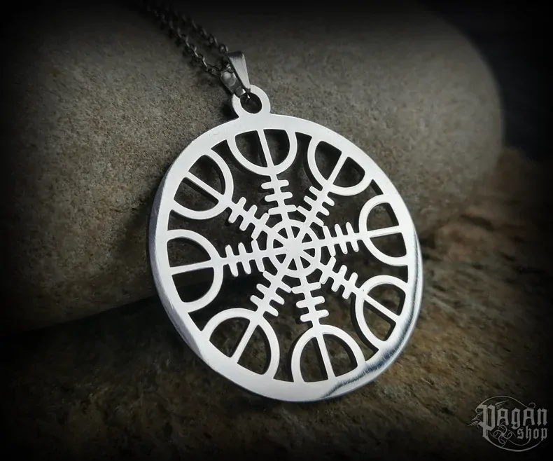 Přívěsek Aegishjalmur Eberg s řetízkem - ocel