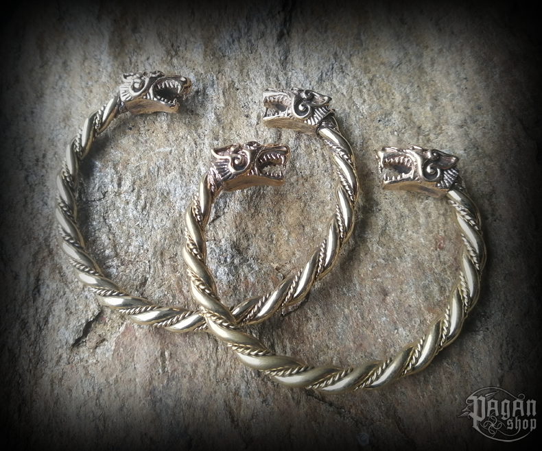 Náramek Geri a Freki - bronz