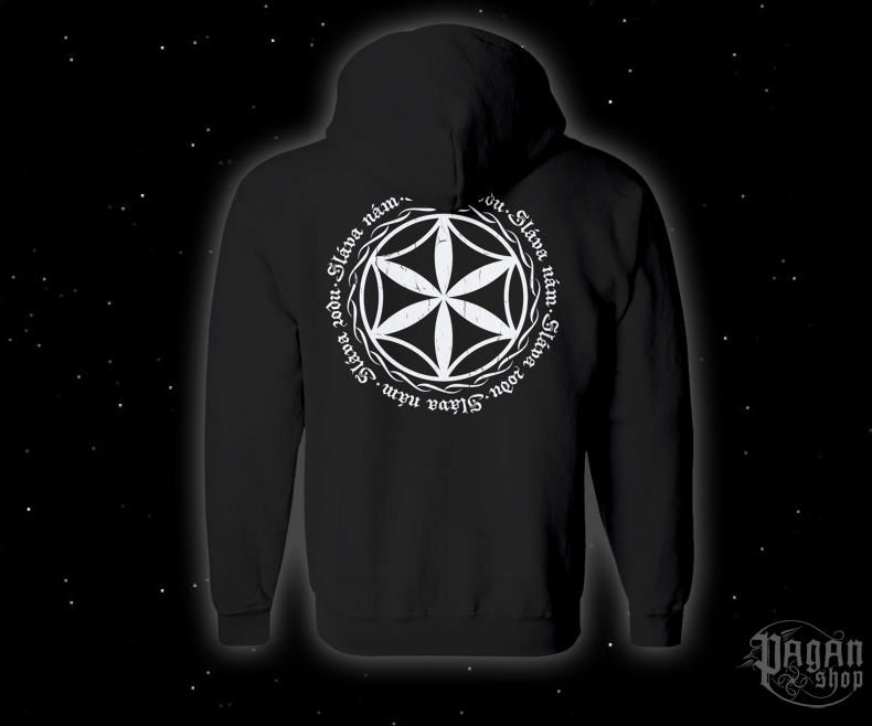 Mikina zip s kapucí Sláva nám!