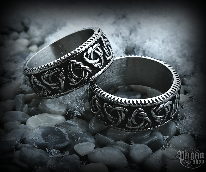 Prsten Triquetra Dubh - ocel