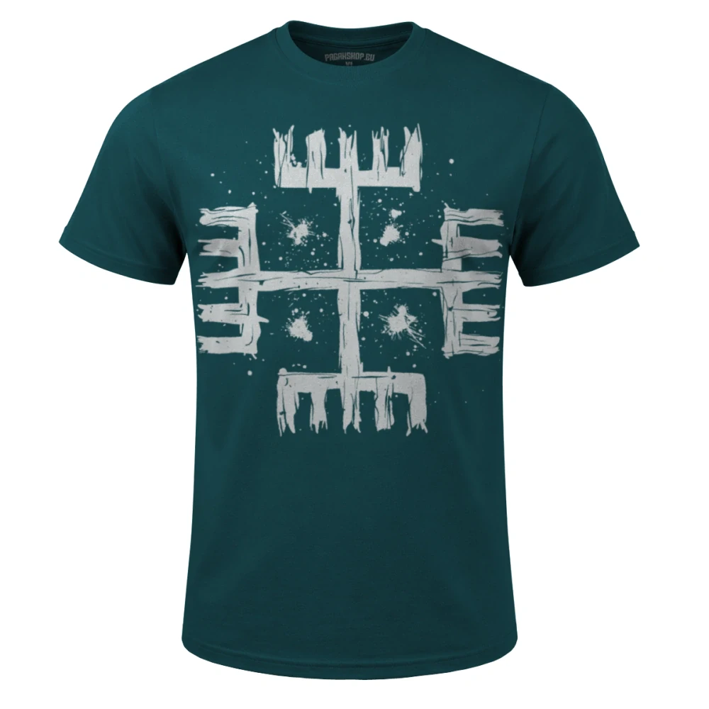 Triko Ruce boha petrolejově zelené