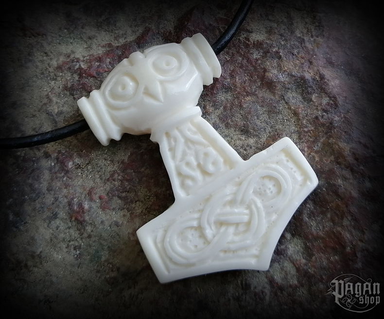 Přívěsek Thorovo kladivo Mjölnir - kost