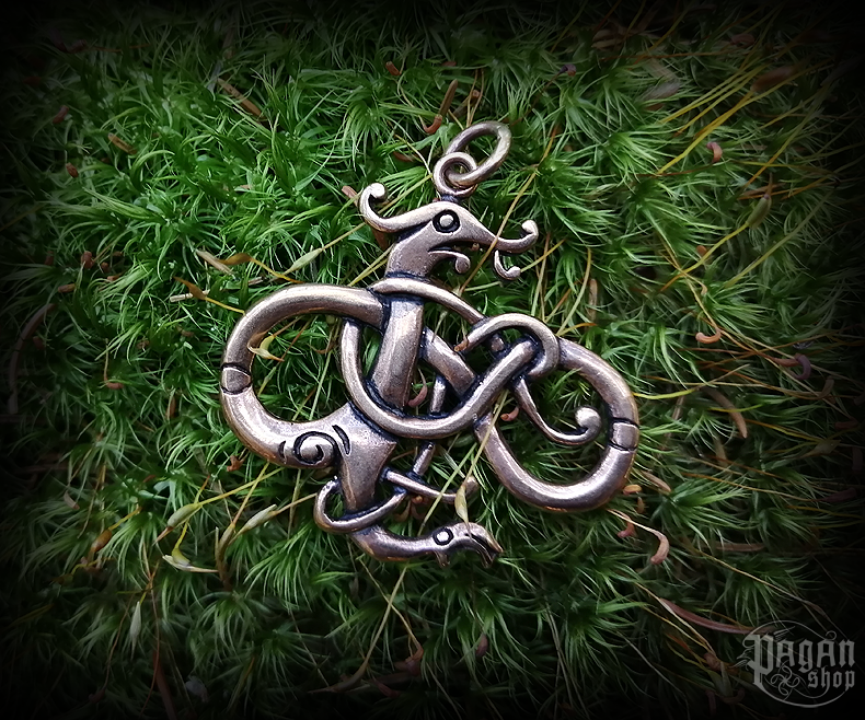 Přívěsek Vikingský drak Urnes - bronz