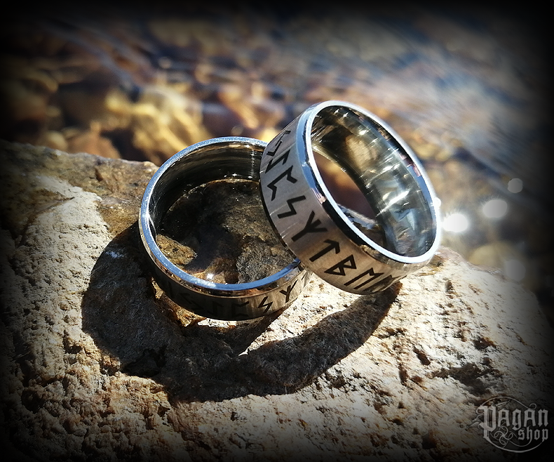 Prsten Futhark Assar - ocel