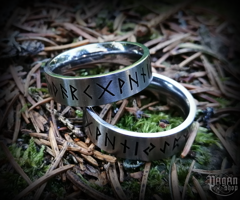Prsten Futhark Svend - ocel