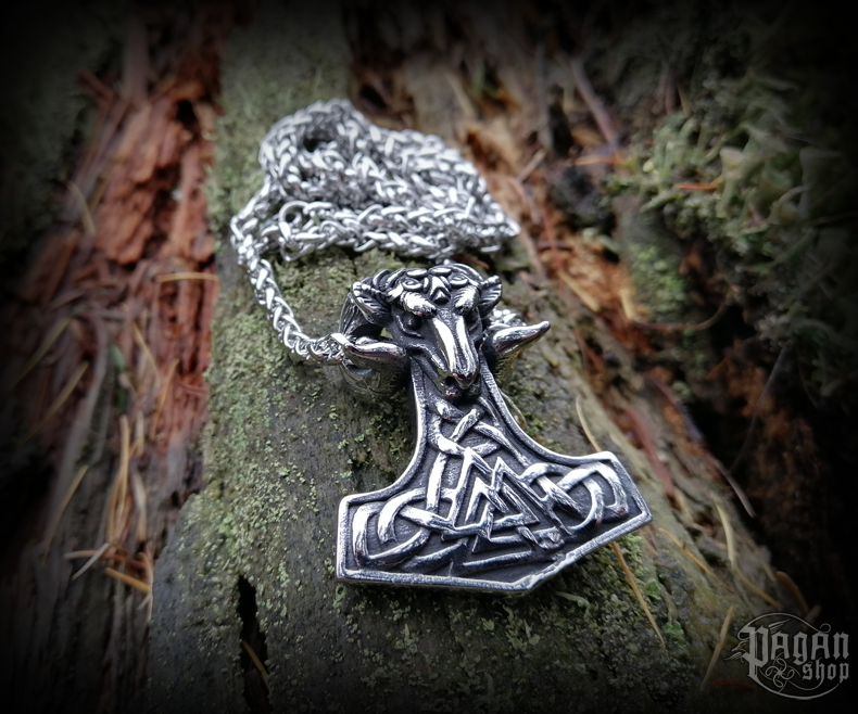 Přívěsek Thorovo kladivo Widar s řetězem - ocel