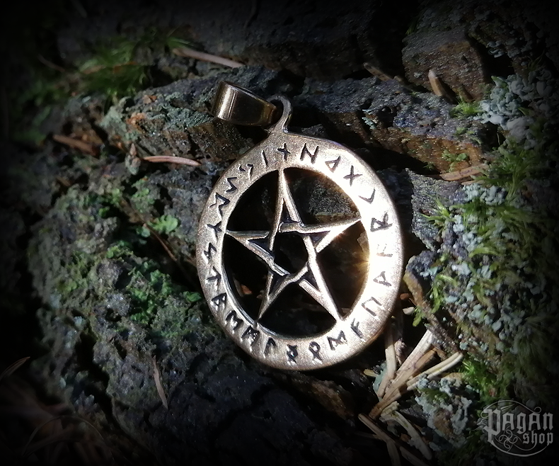 Přívěsek Pentagram Galdur - bronz