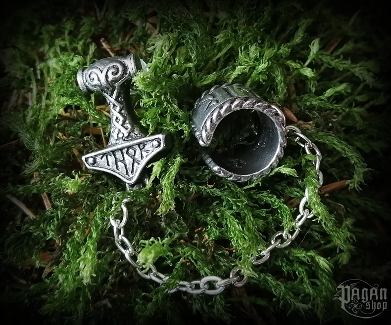 Náušnice Thorovo kladivo - cín