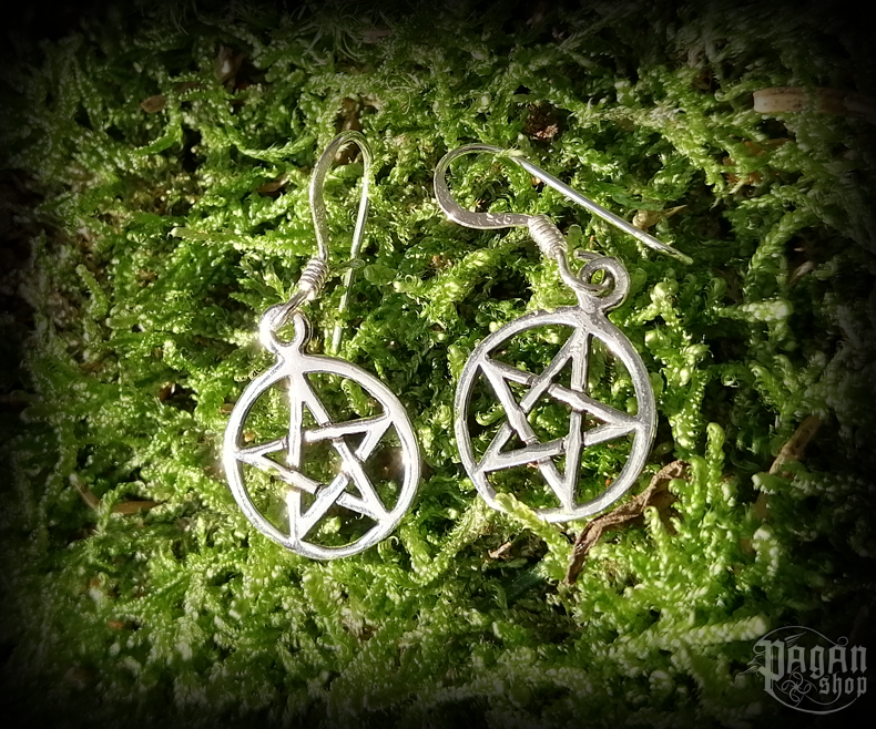 Náušnice Pentagram Druidica - Ag 925/1000