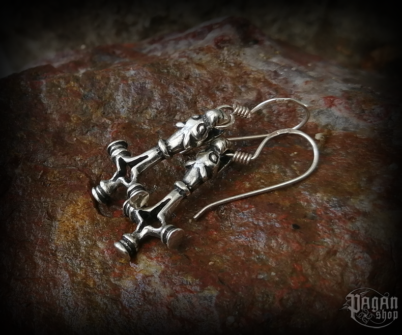 Náušnice Thorovo kladivo Úlfur - Ag 925/1000