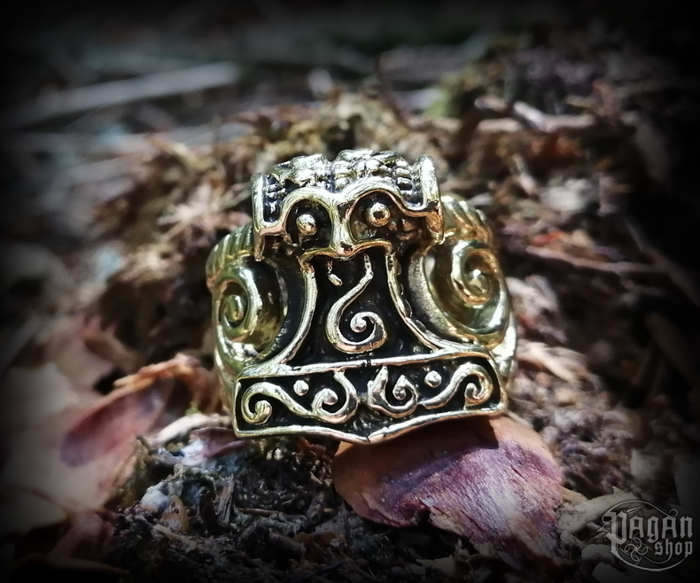 Prsten Thorovo kladivo Thorwal - bronz