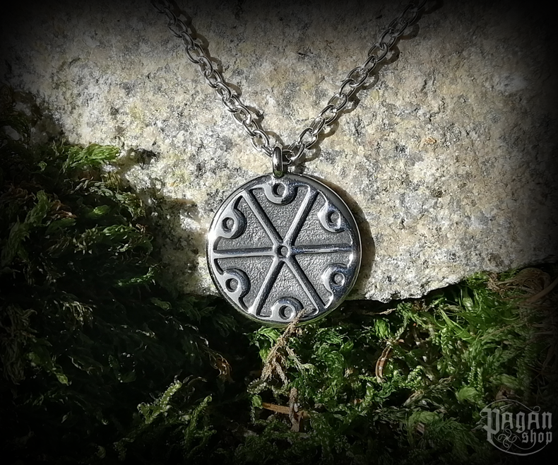 Přívěsek Znak hromu Perun s řetízkem - ocel