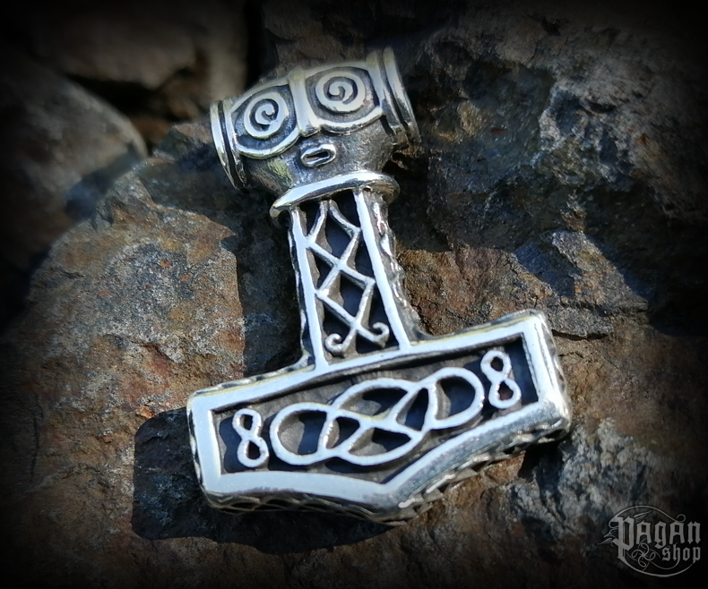 Přívěsek Thorovo kladivo Mjölnar - Ag 925/1000 - 13 g