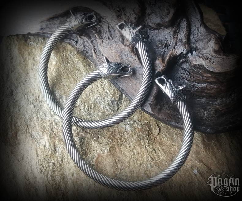 Náramek Vlci Geri a Freki - ocel 19 - 21