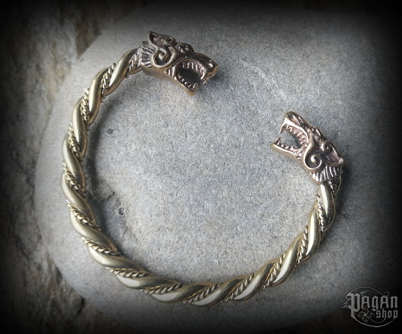 Náramek Geri a Freki - bronz