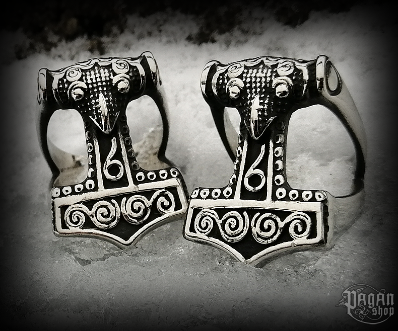 Prsten Thorovo kladivo Thorthal - ocel