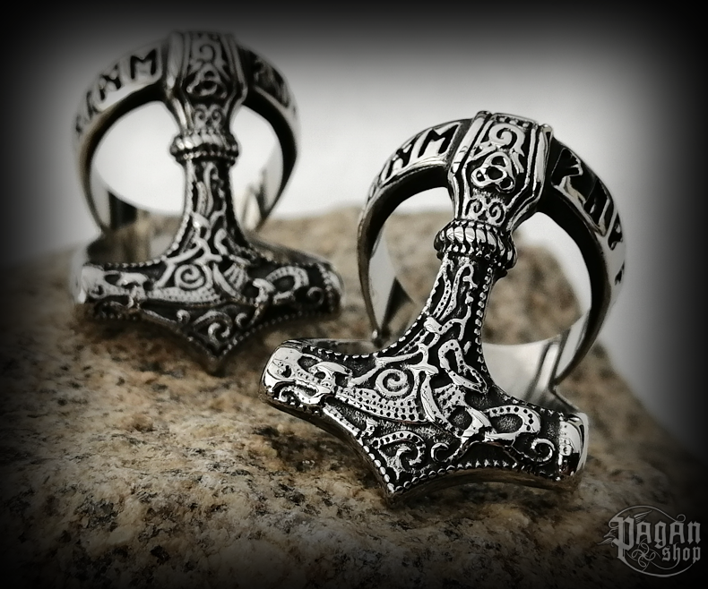 Prsten Thorovo kladivo Dettifoss - ocel