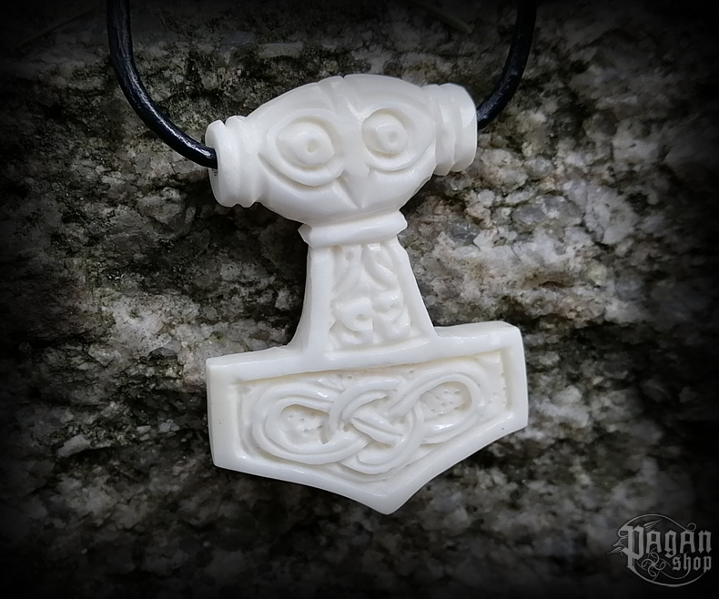 Přívěsek Thorovo kladivo Mjölnir - kost