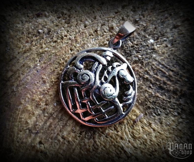 Přívěsek Odin a Sleipnir Rída - bronz