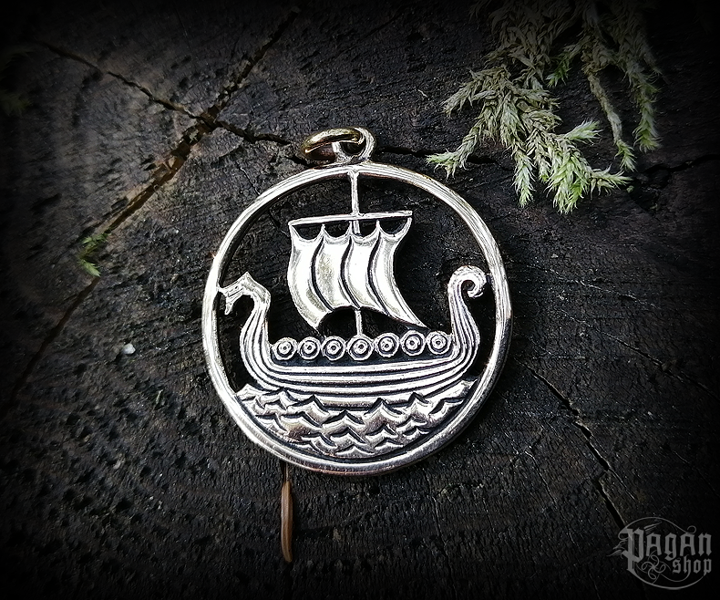 Přívěsek Vikingská loď Svold - bronz