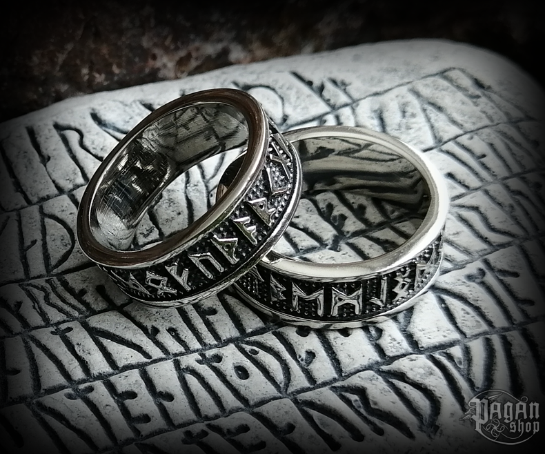 Prsten Futhark Rúnar  - ocel