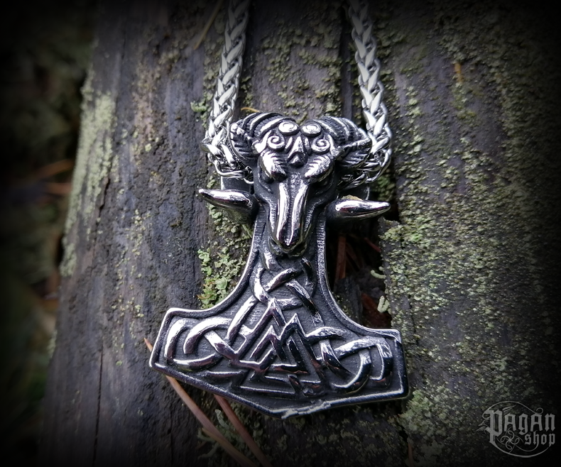 Přívěsek Thorovo kladivo Widar s řetězem - ocel