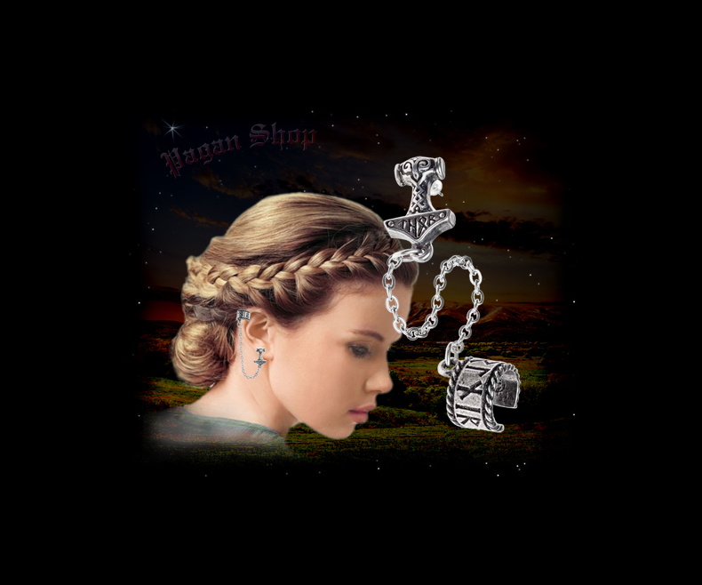 Náušnice Thorovo kladivo - cín