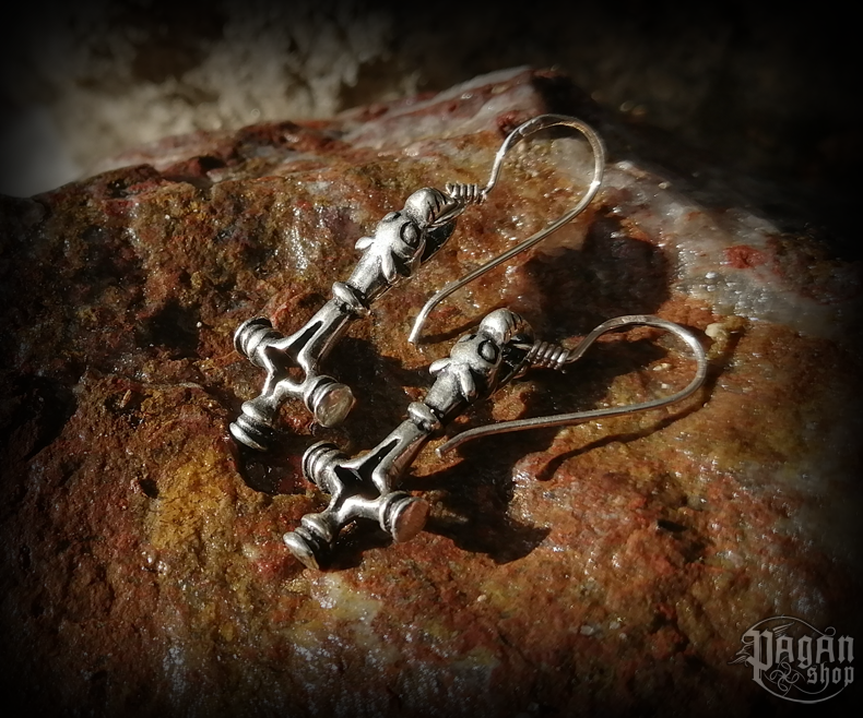 Náušnice Thorovo kladivo Úlfur - Ag 925/1000