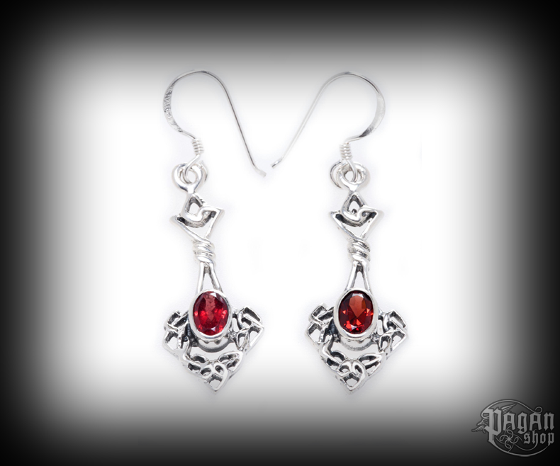 Náušnice s křišťálem Kelt Danu - Ag 925/1000