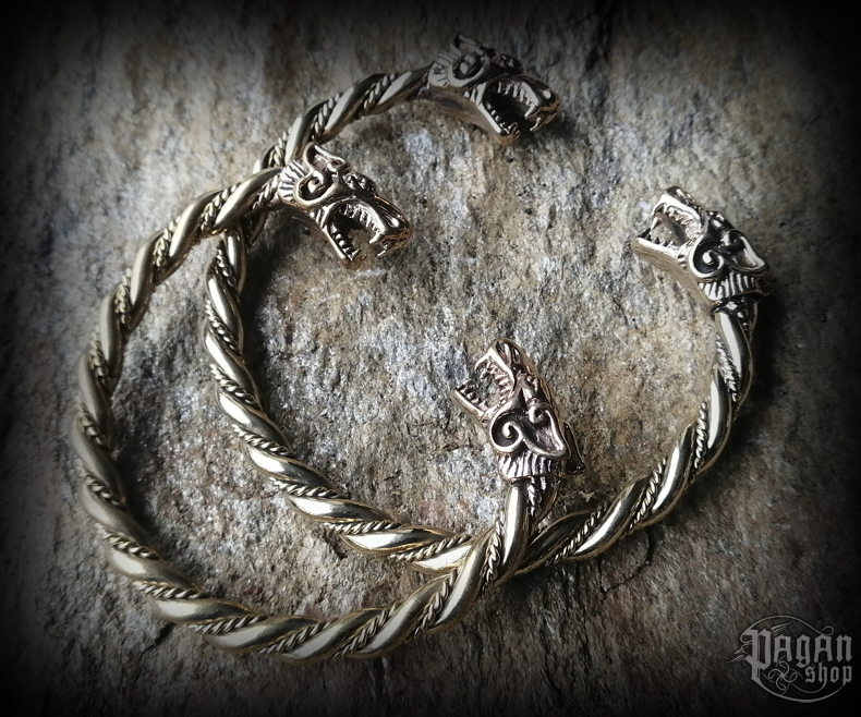 Náramek Geri a Freki - bronz