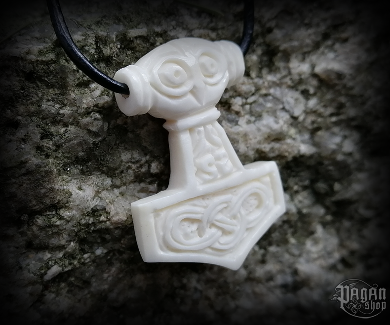 Přívěsek Thorovo kladivo Mjölnir - kost