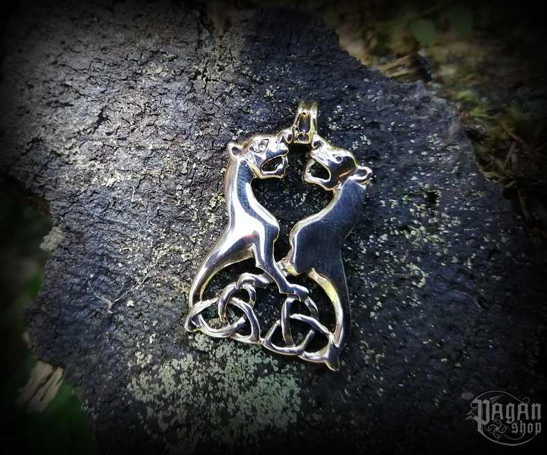 Přívěsek Vlci Geri a Freki - bronz