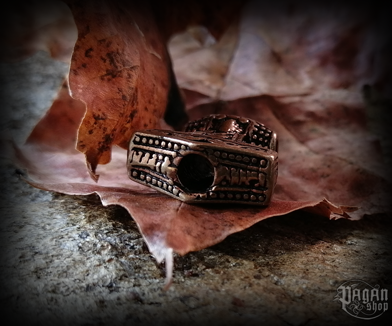 Přívěsek do vlasů/vousů Thorovo kladivo Tølír - bronz