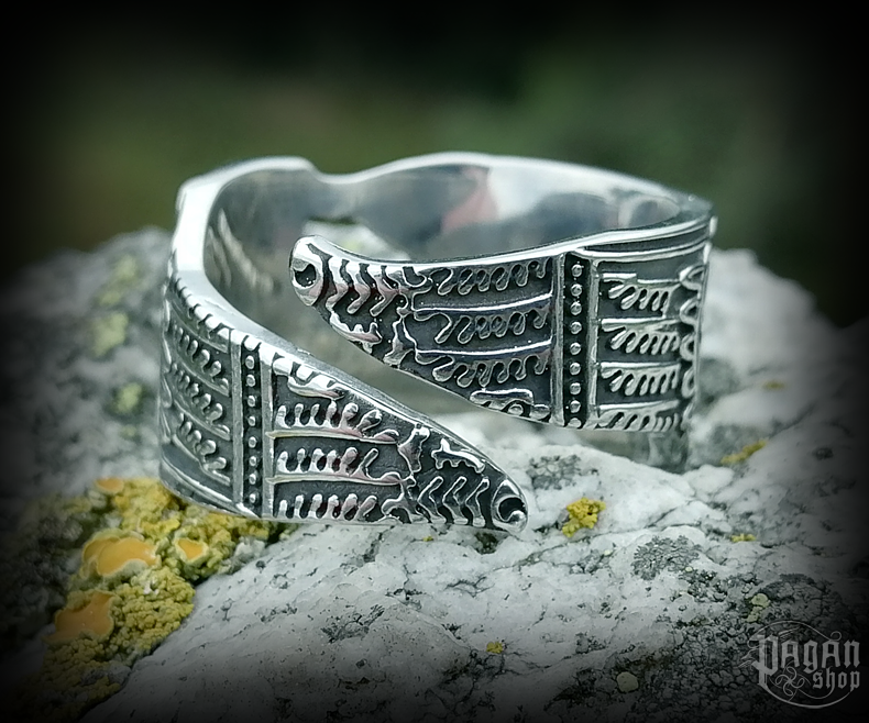 Prsten Viking Hugin a Munin - ocel