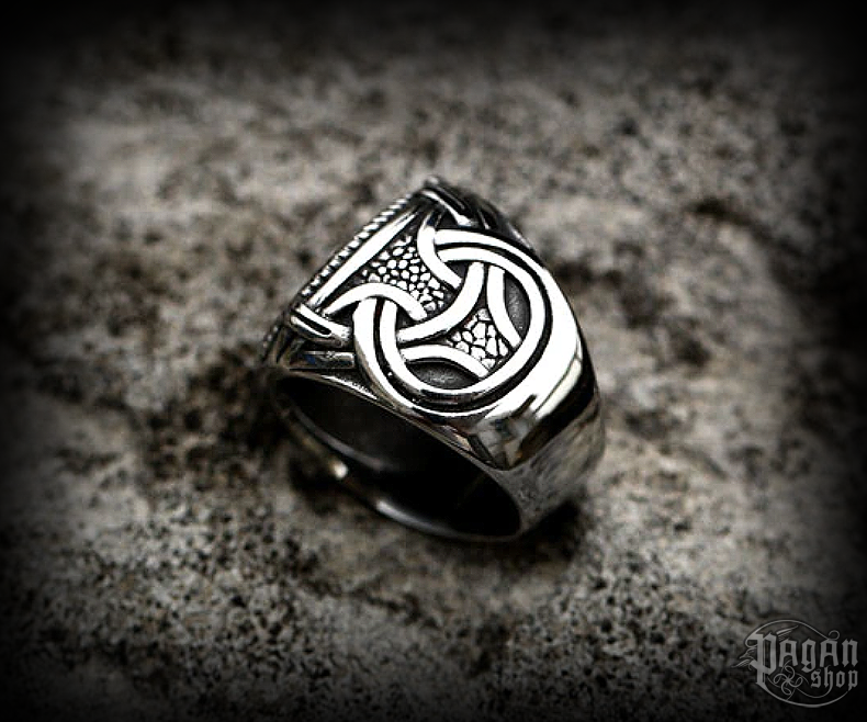 Prsten Vegvisir Jörmungandr - ocel