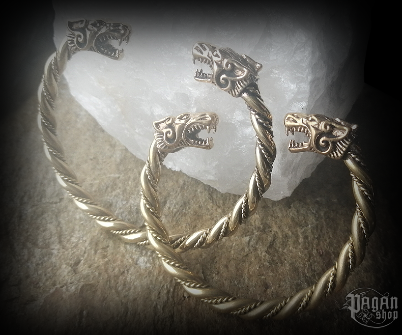 Náramek Geri a Freki - bronz