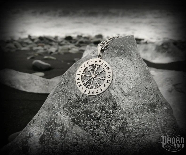 Přívěsek Vegvisir Ísland Silfur - ocel