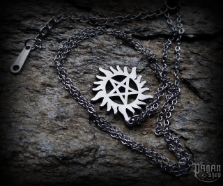 Přívěsek Pentagram Ghrian s řetízkem - ocel