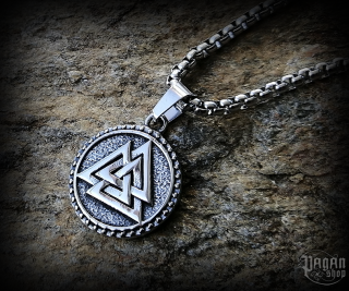 Přívěsek Valknut Skydda s řetízkem - ocel
