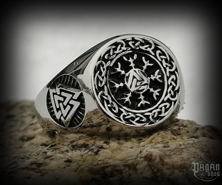 Prsten Valknut Kjaran - ocel