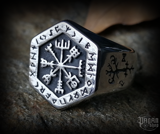 Prsten Vegvisir Ísland - ocel
