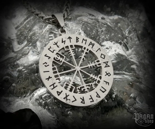 Přívěsek Vegvisir Ísland Silfur - ocel