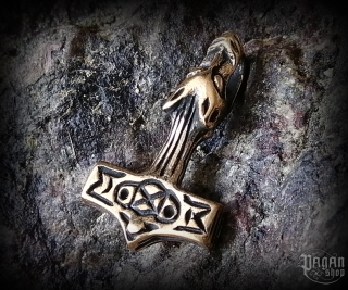 Přívěsek Thorovo kladivo Wolf - bronz
