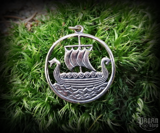 Přívěsek Vikingská loď Svold - bronz